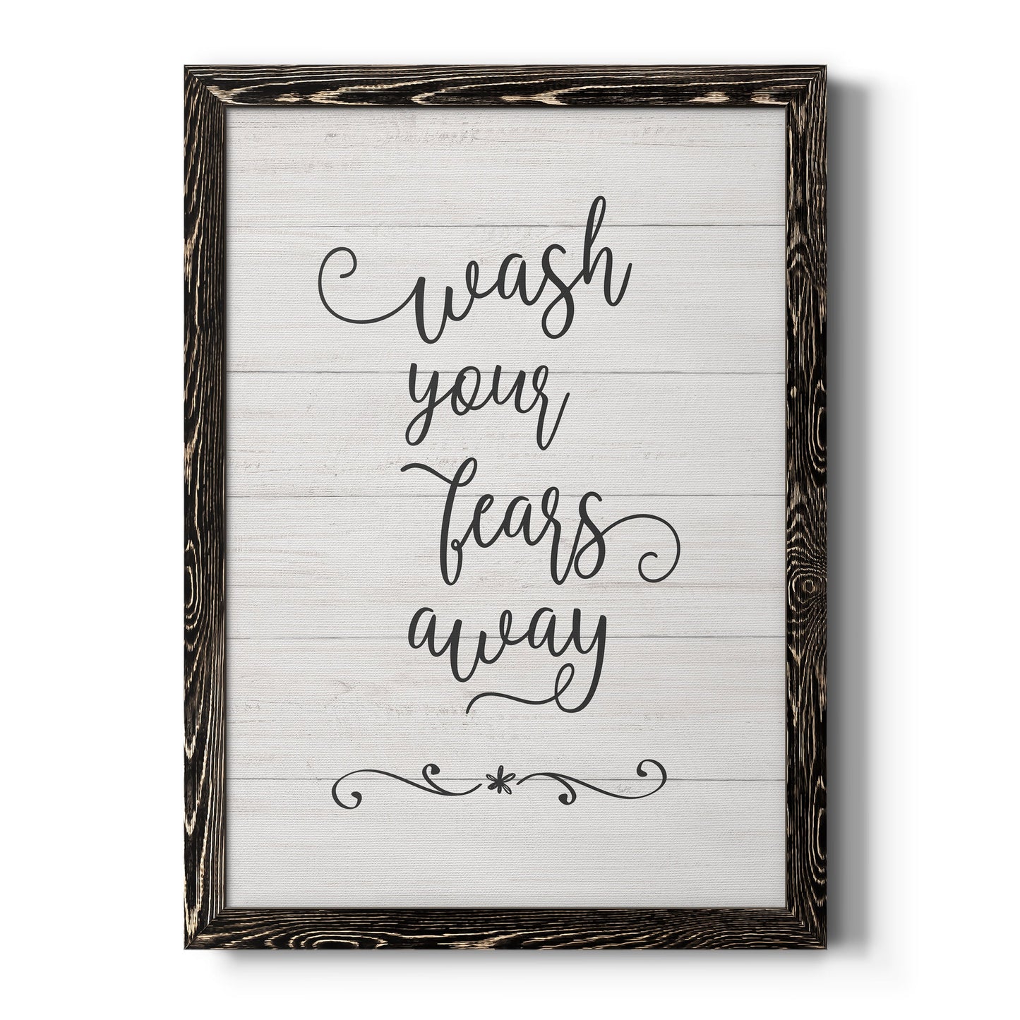 Wash Fears - Barnwood Framed Canvas Print