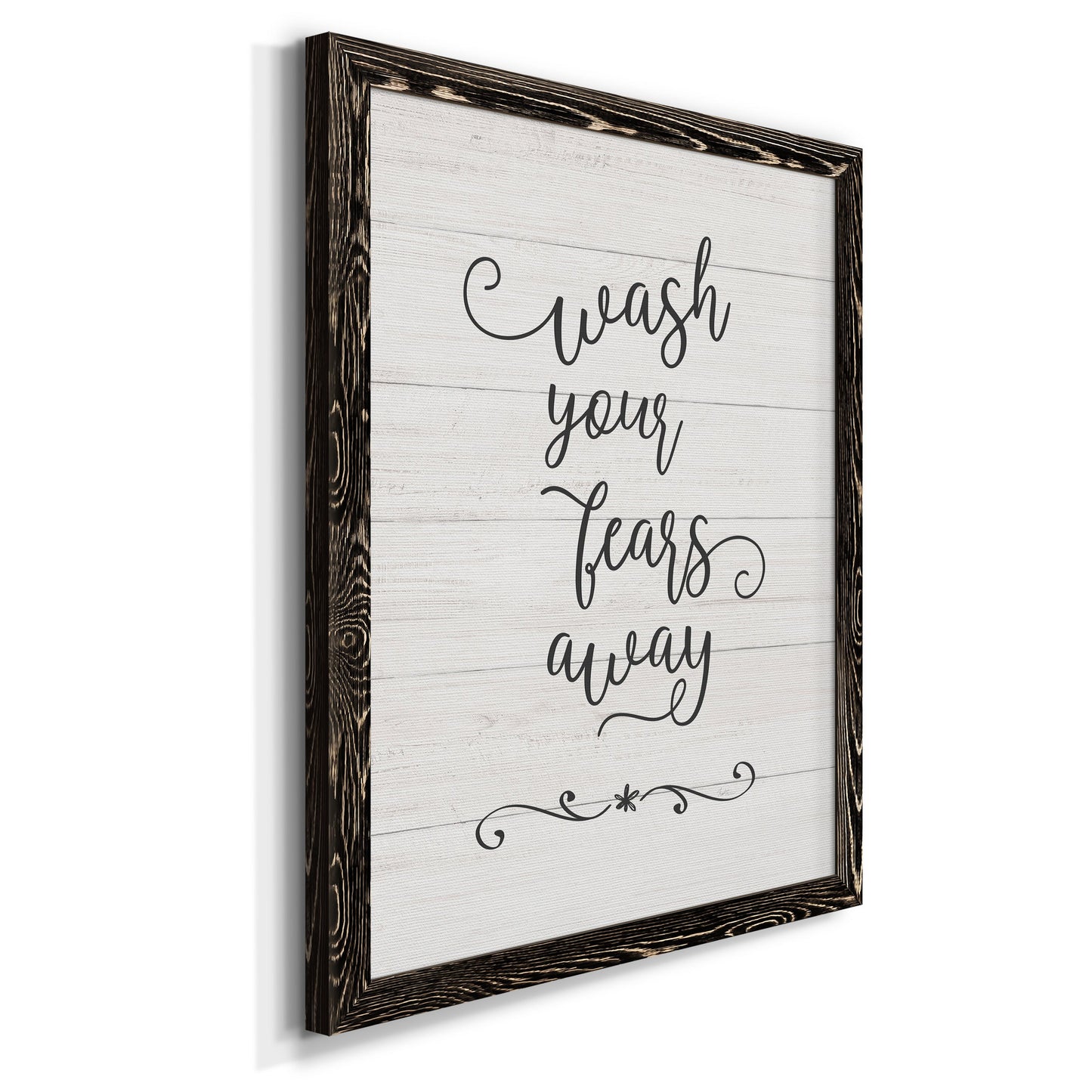Wash Fears - Barnwood Framed Canvas Print