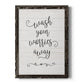 Wash Worries - Barnwood Framed Canvas Print