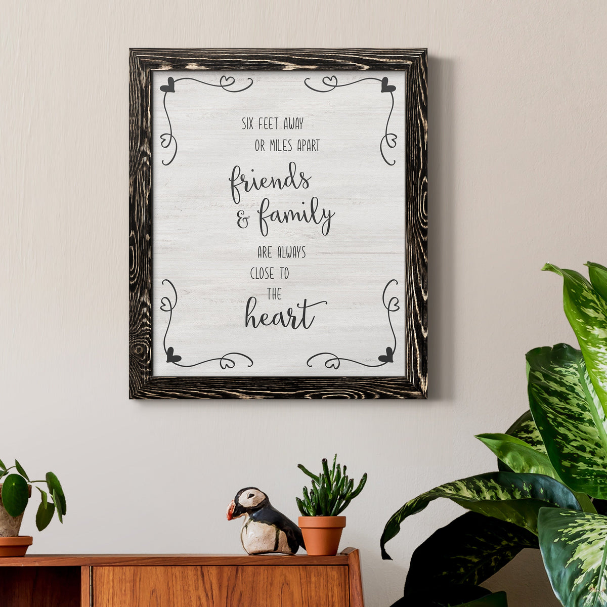 Six Feet - Barnwood Framed Canvas Print