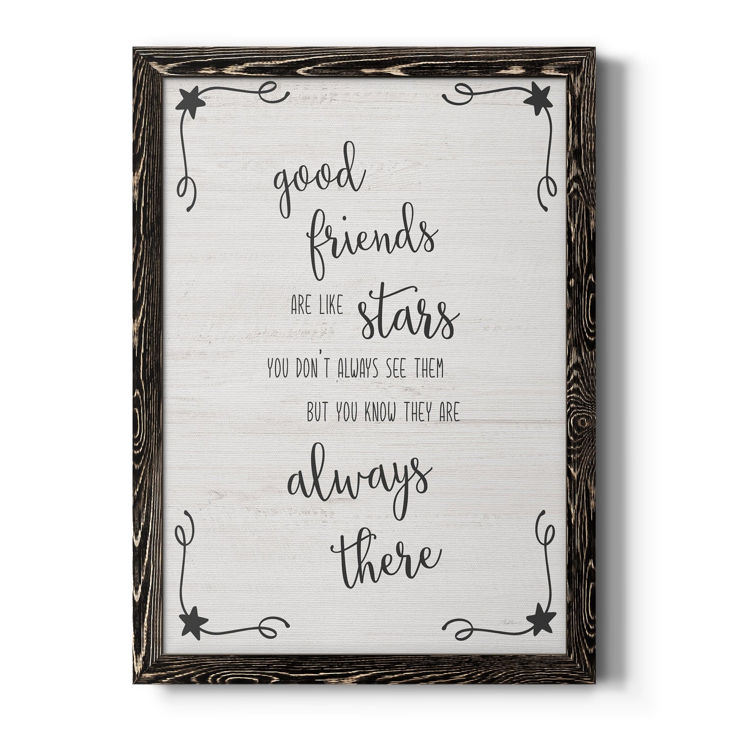 Always There - Barnwood Framed Canvas Print