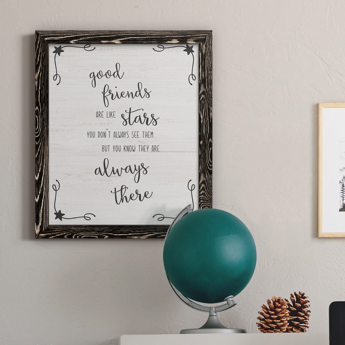 Always There - Barnwood Framed Canvas Print