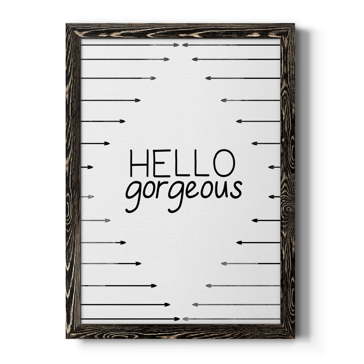 Hello Gorgeous - Barnwood Framed Canvas Print
