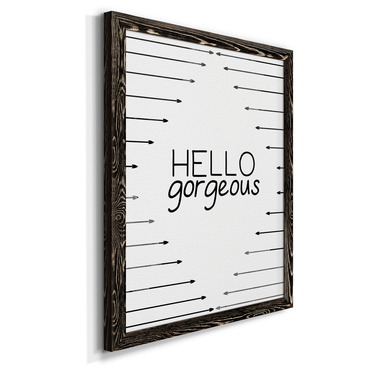 Hello Gorgeous - Barnwood Framed Canvas Print