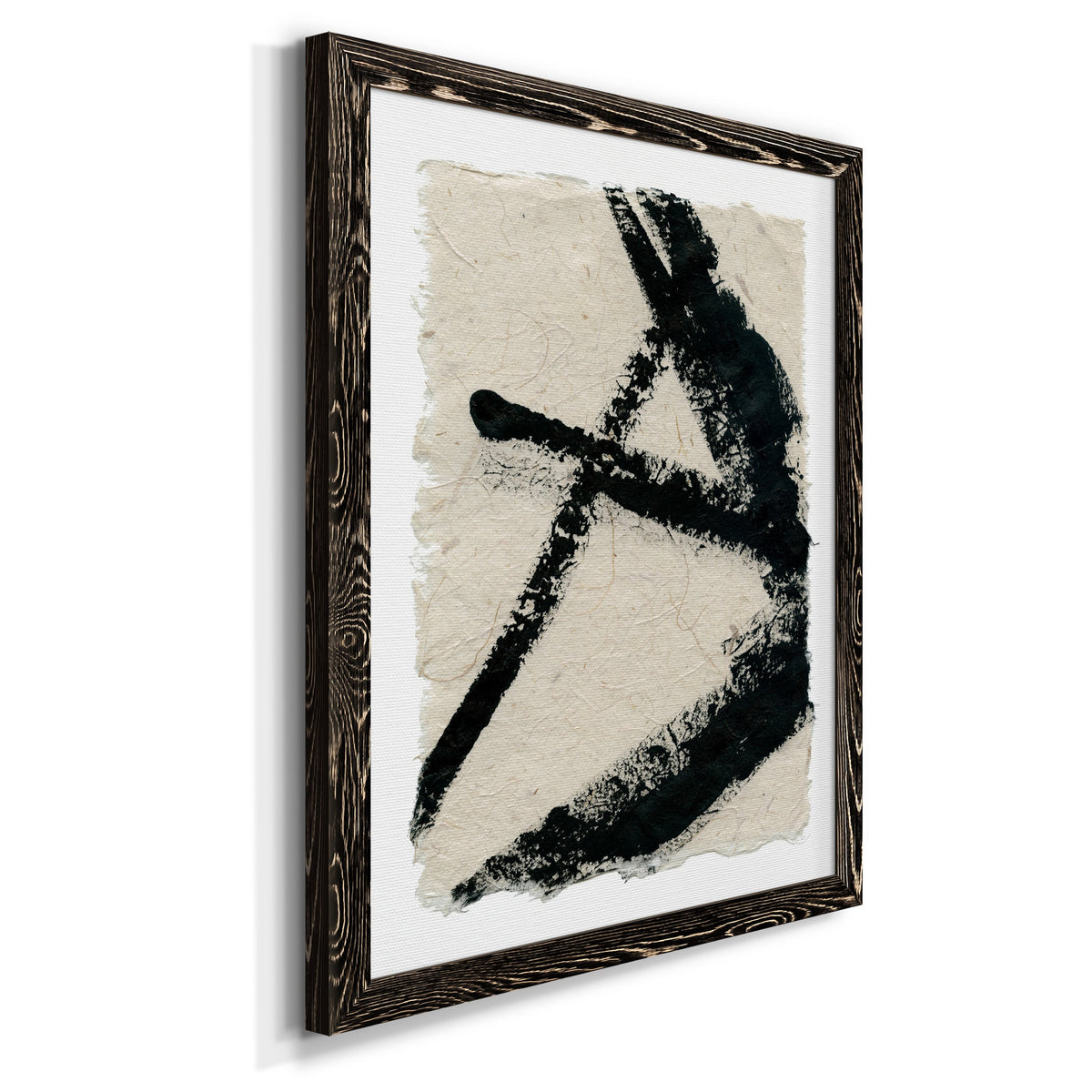 Lines Crossed I - Barnwood Framed Canvas Print