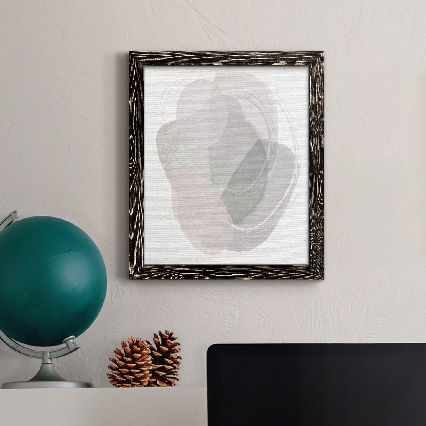 River Jewels II - Barnwood Framed Canvas Print