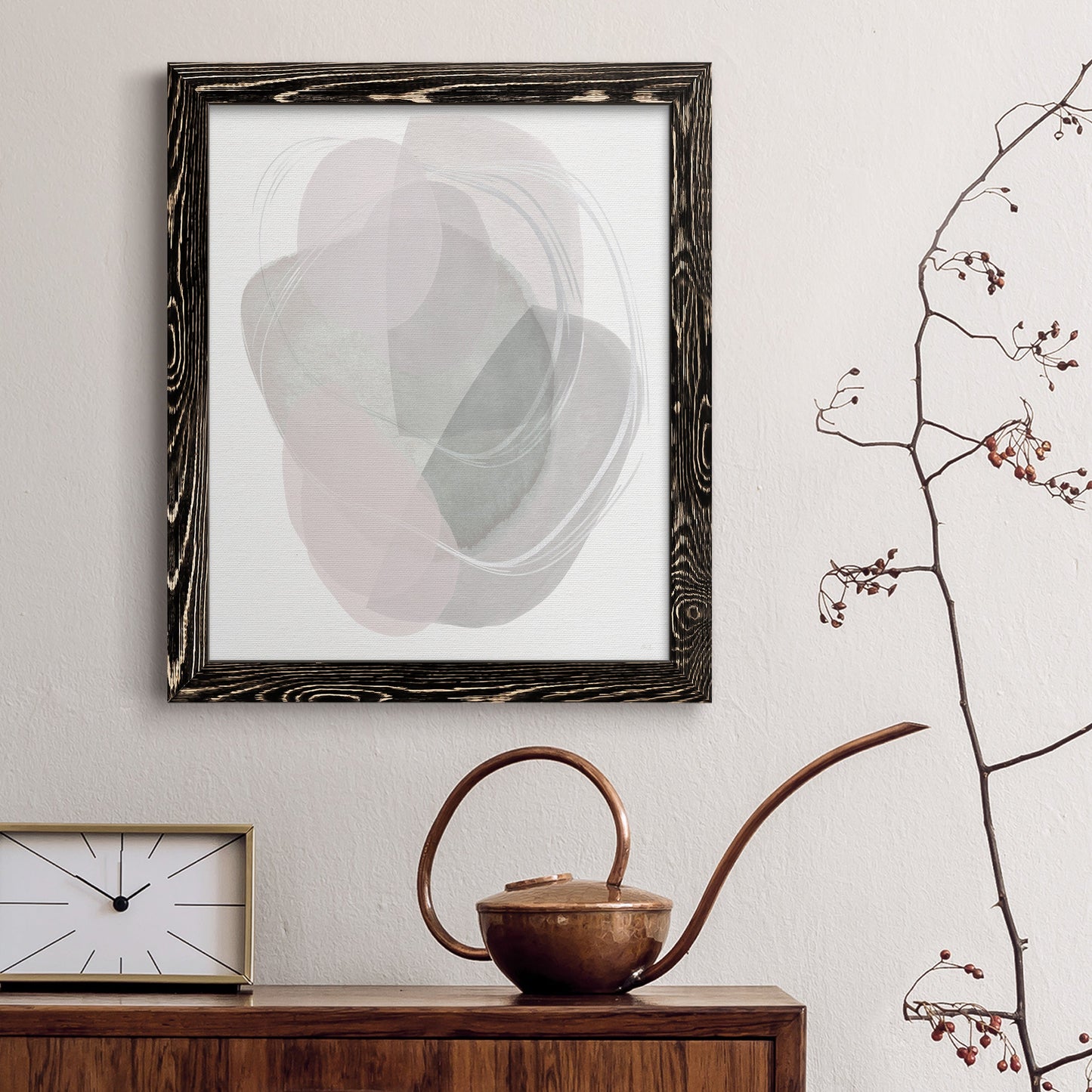 River Jewels II - Barnwood Framed Canvas Print