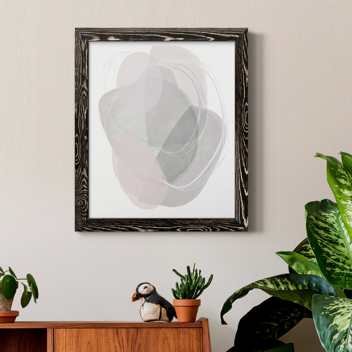 River Jewels II - Barnwood Framed Canvas Print
