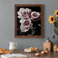 Rose Noir I - Barnwood Framed Canvas Print