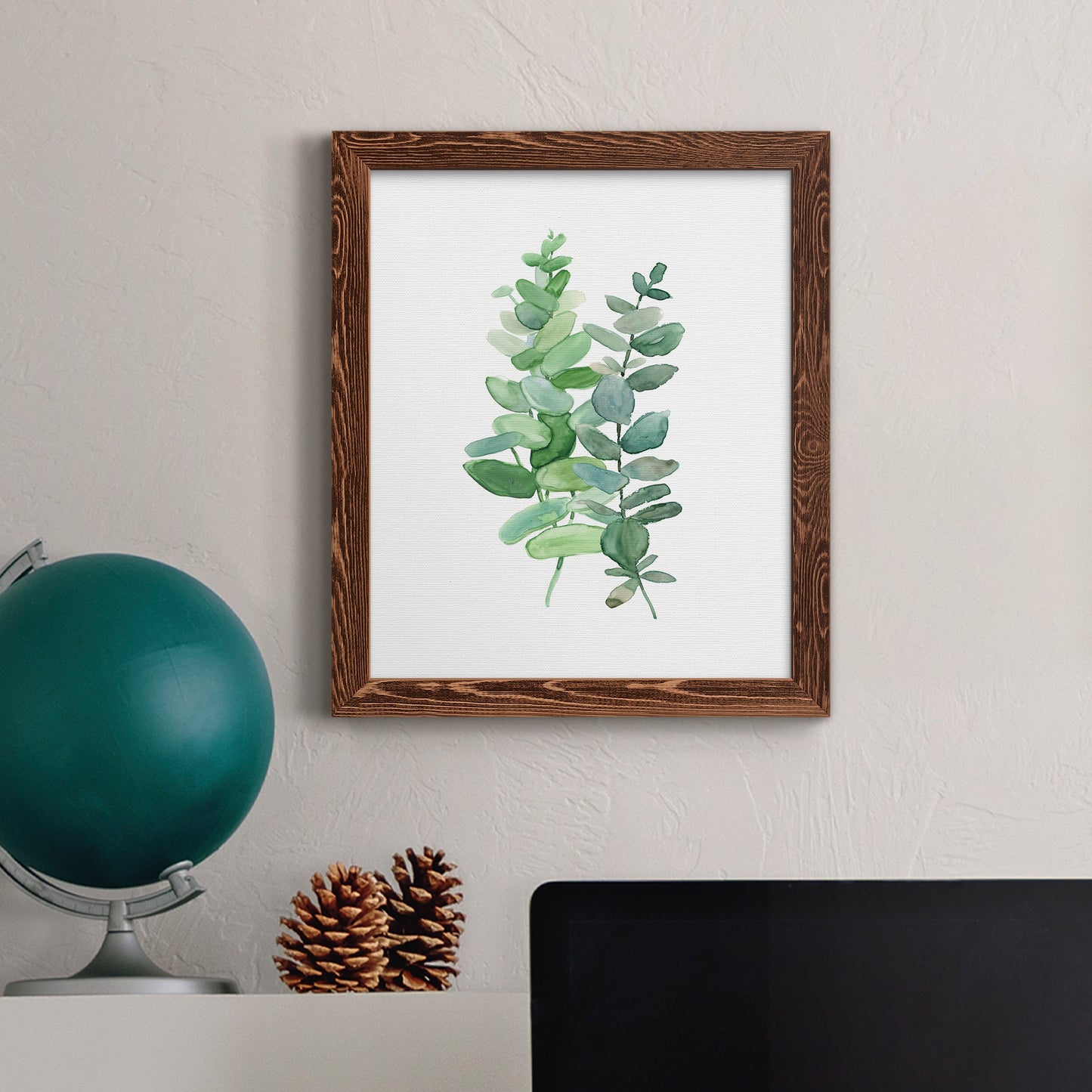Eucalyptus II - Barnwood Framed Canvas Print