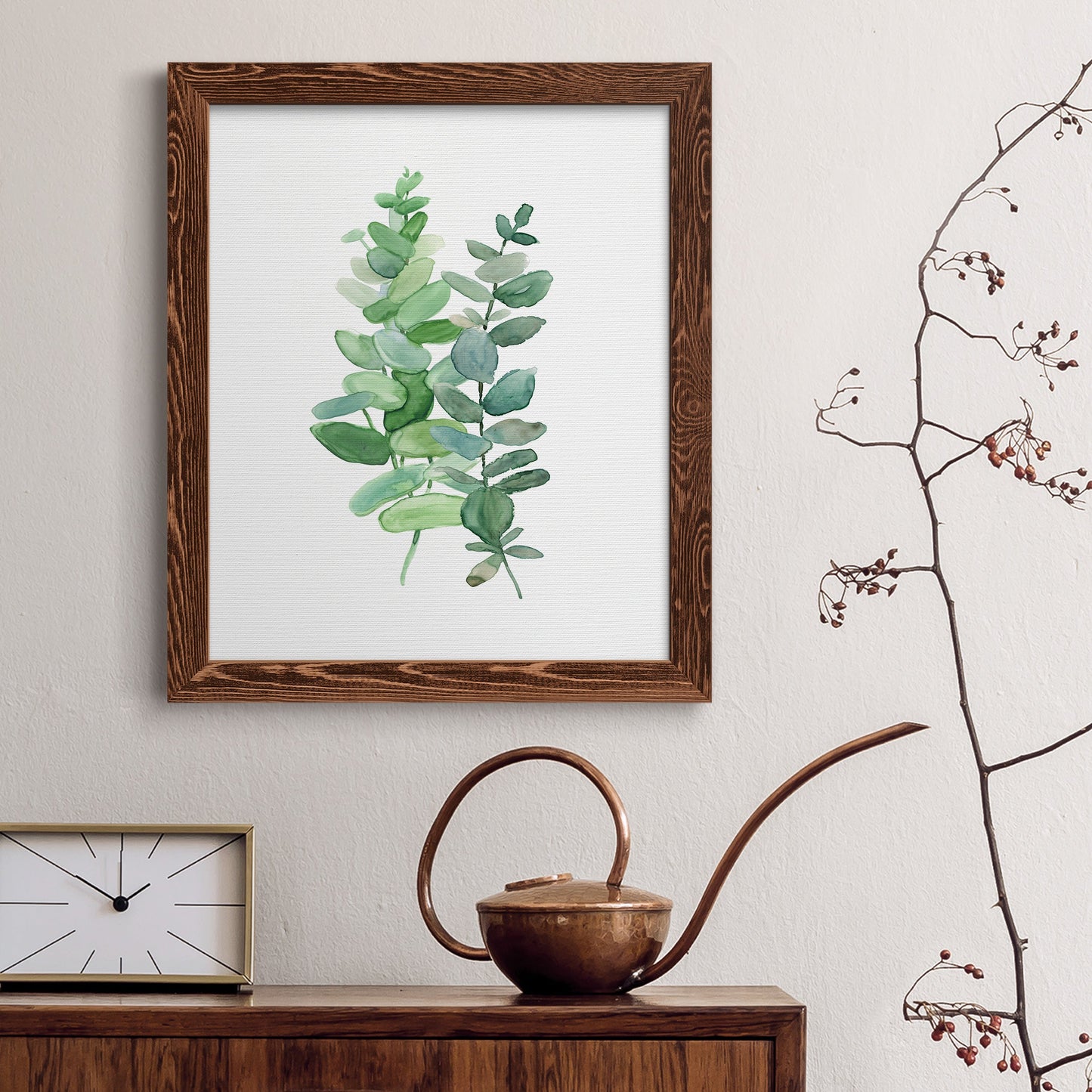 Eucalyptus II - Barnwood Framed Canvas Print