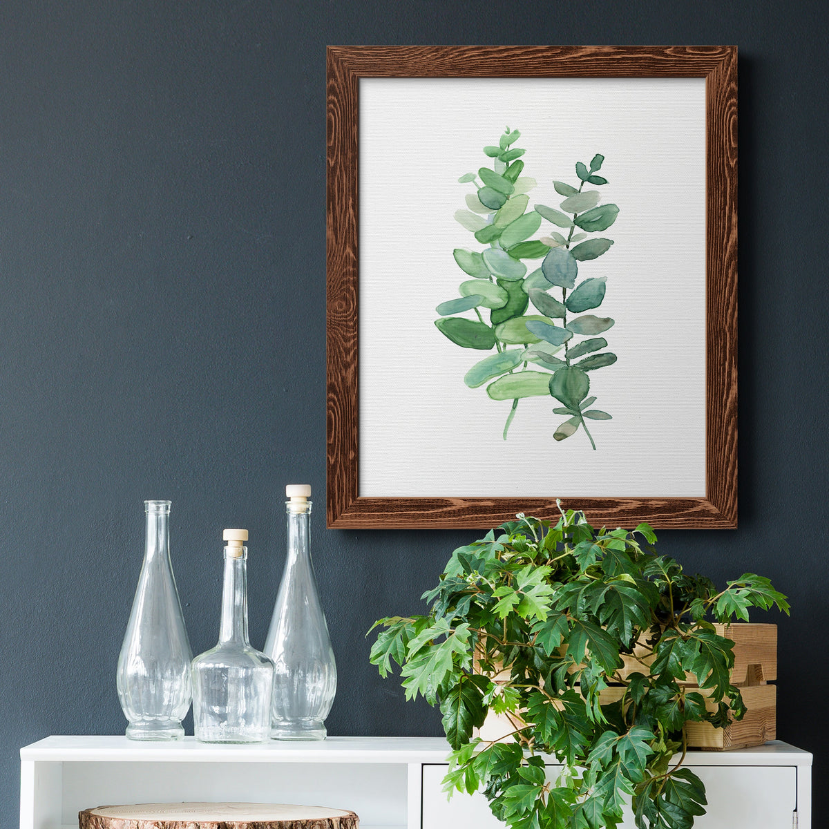 Eucalyptus II - Barnwood Framed Canvas Print