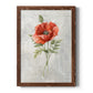 Linen Poppy - Barnwood Framed Canvas Print