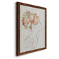Fashion Floral Silhouette I - Barnwood Framed Canvas Print