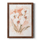 White and Coral Orchid I - Barnwood Framed Canvas Print