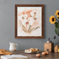 White and Coral Orchid I - Barnwood Framed Canvas Print