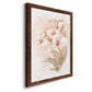 White and Coral Orchid II - Barnwood Framed Canvas Print