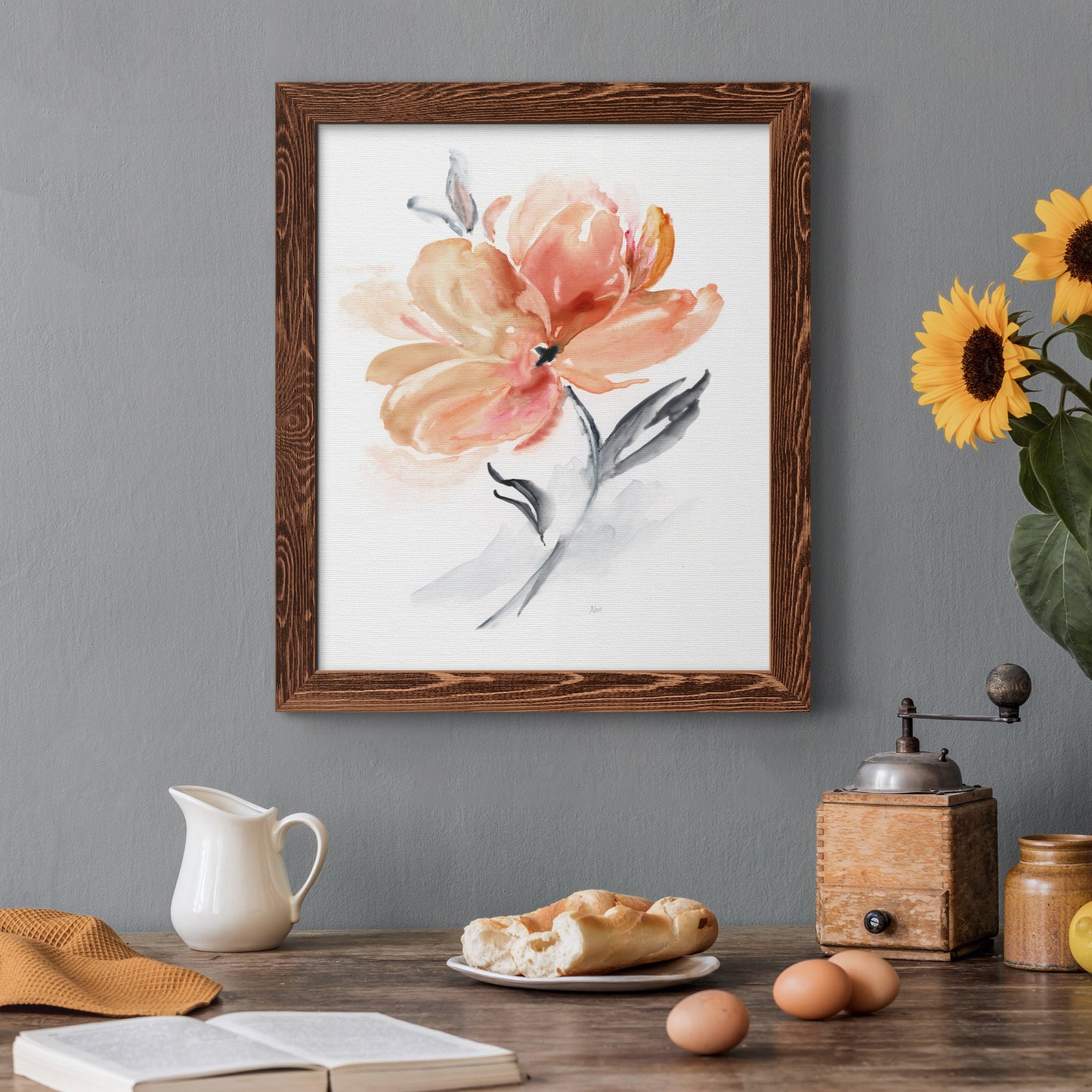 Soft Sensation II - Barnwood Framed Canvas Print