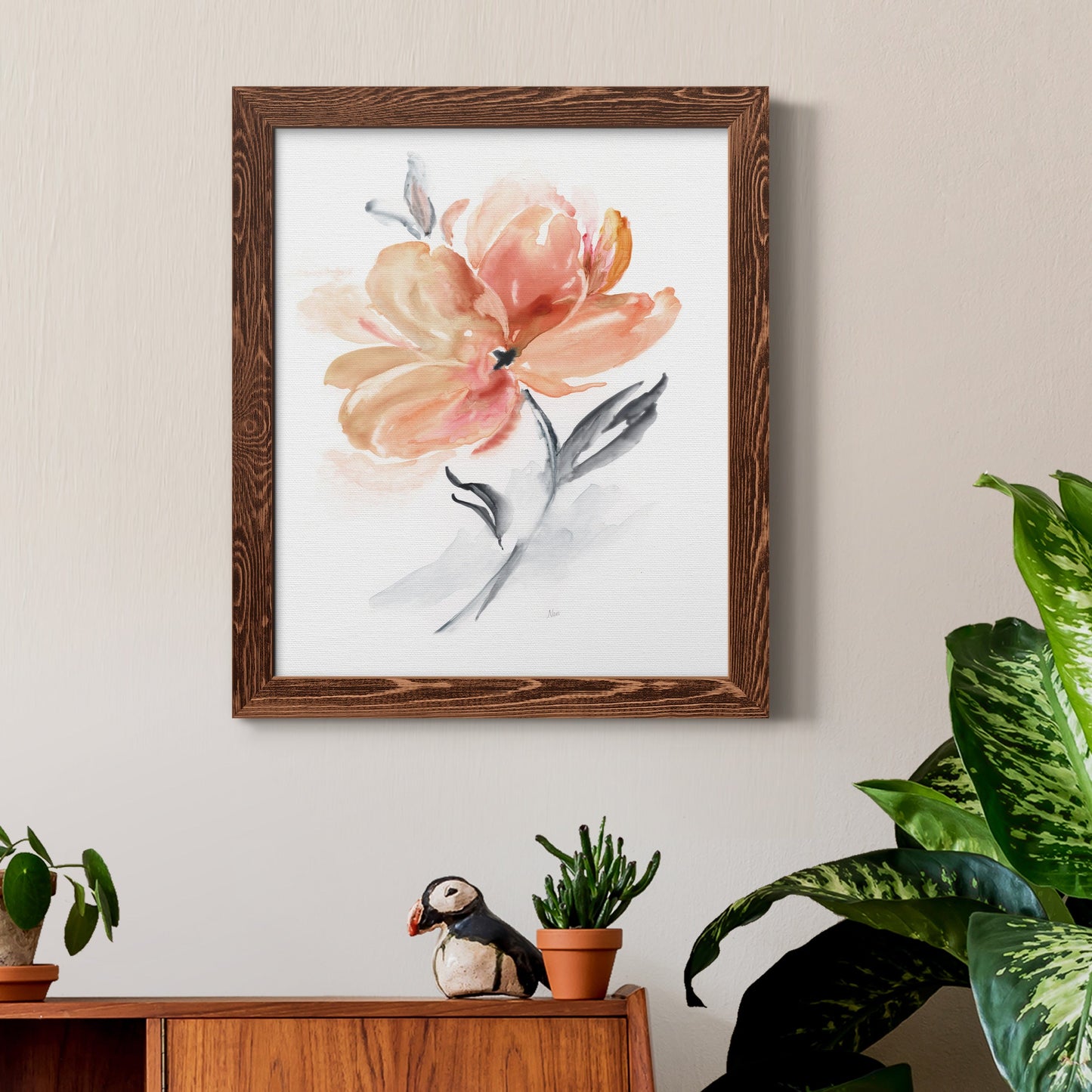 Soft Sensation II - Barnwood Framed Canvas Print