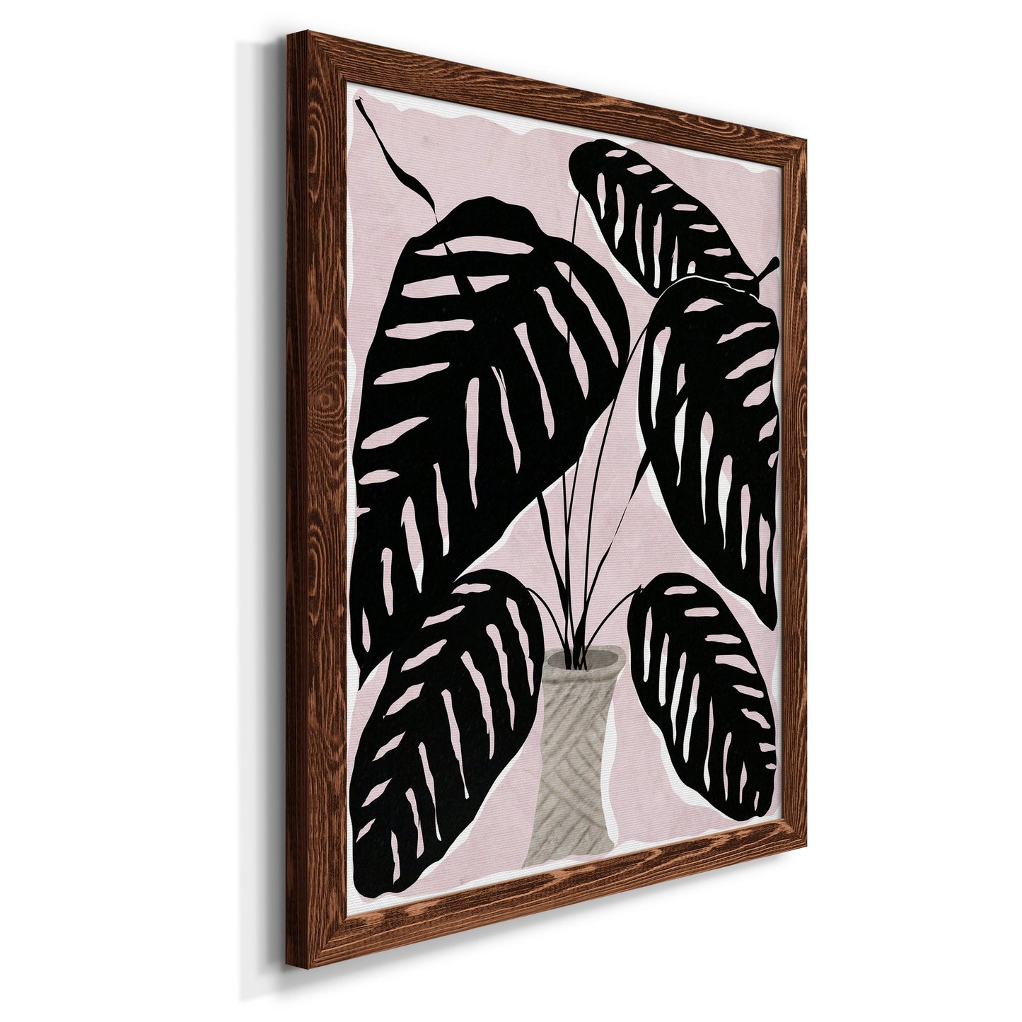 Potted Plant I - Barnwood Framed Canvas Print