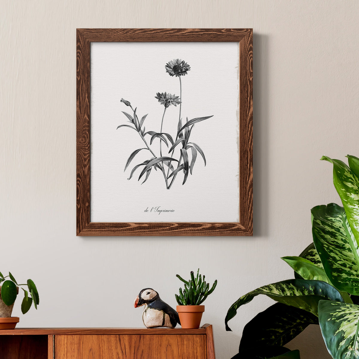 Simply Imperial - Barnwood Framed Canvas Print