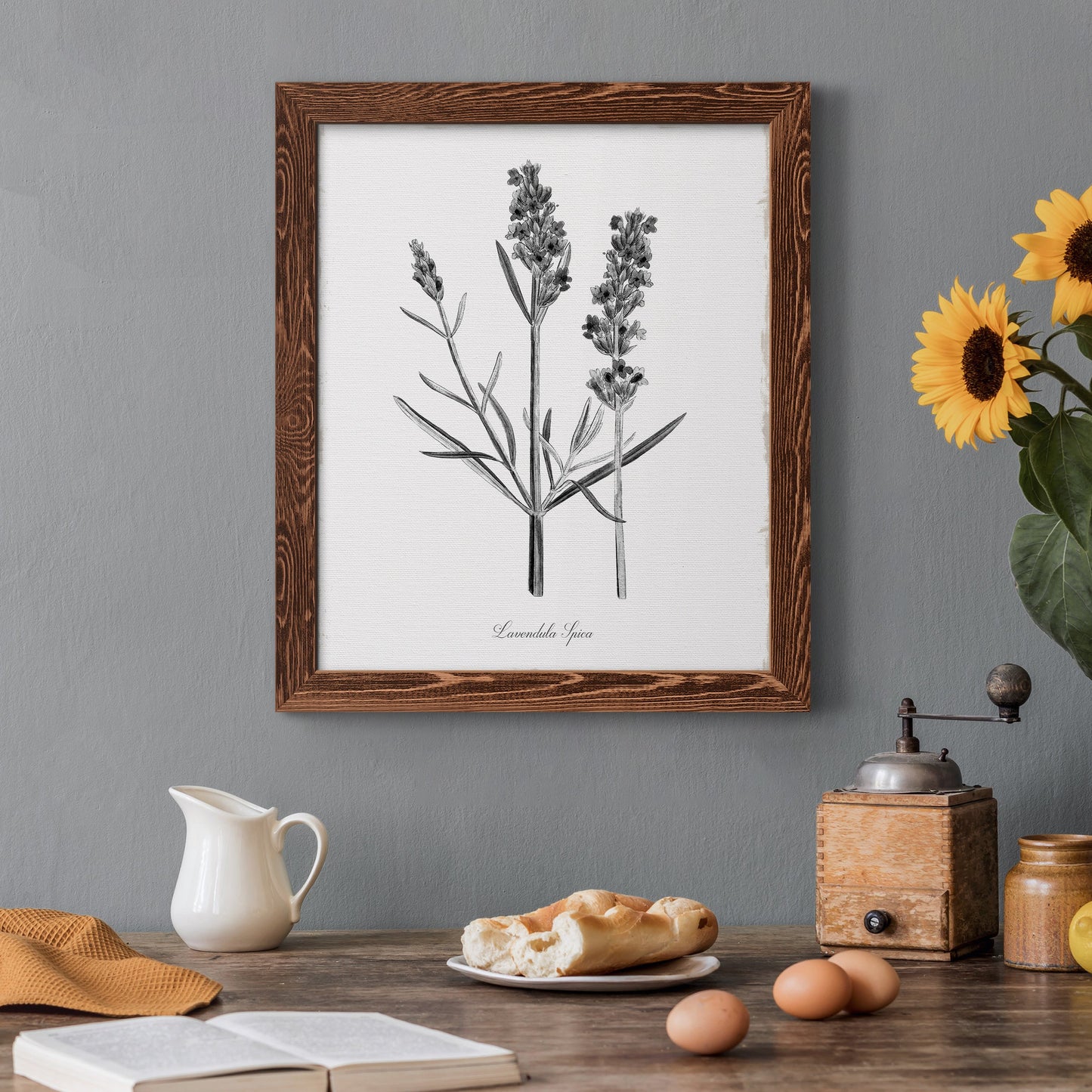Simply Lavender - Barnwood Framed Canvas Print