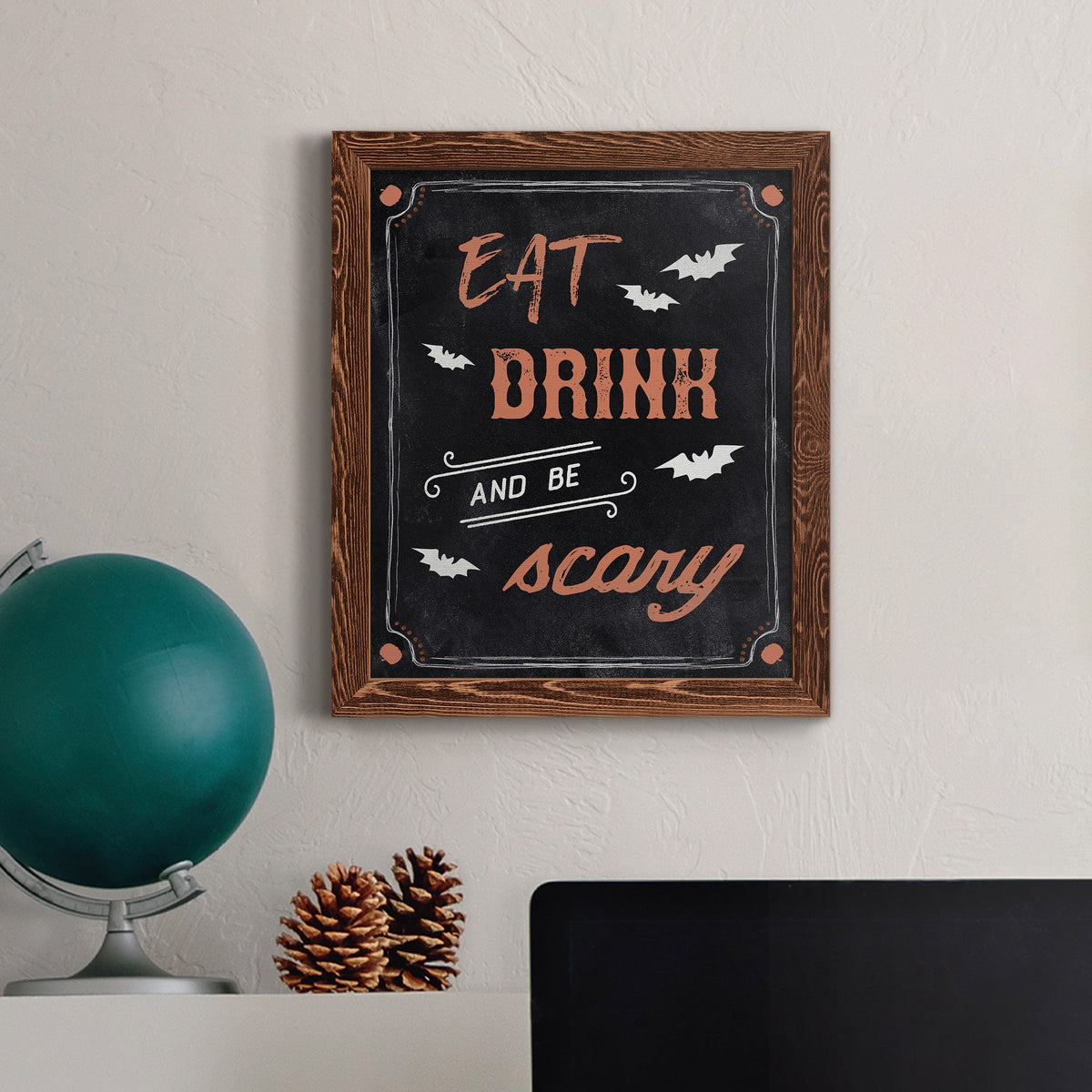 Be Scary - Barnwood Framed Canvas Print