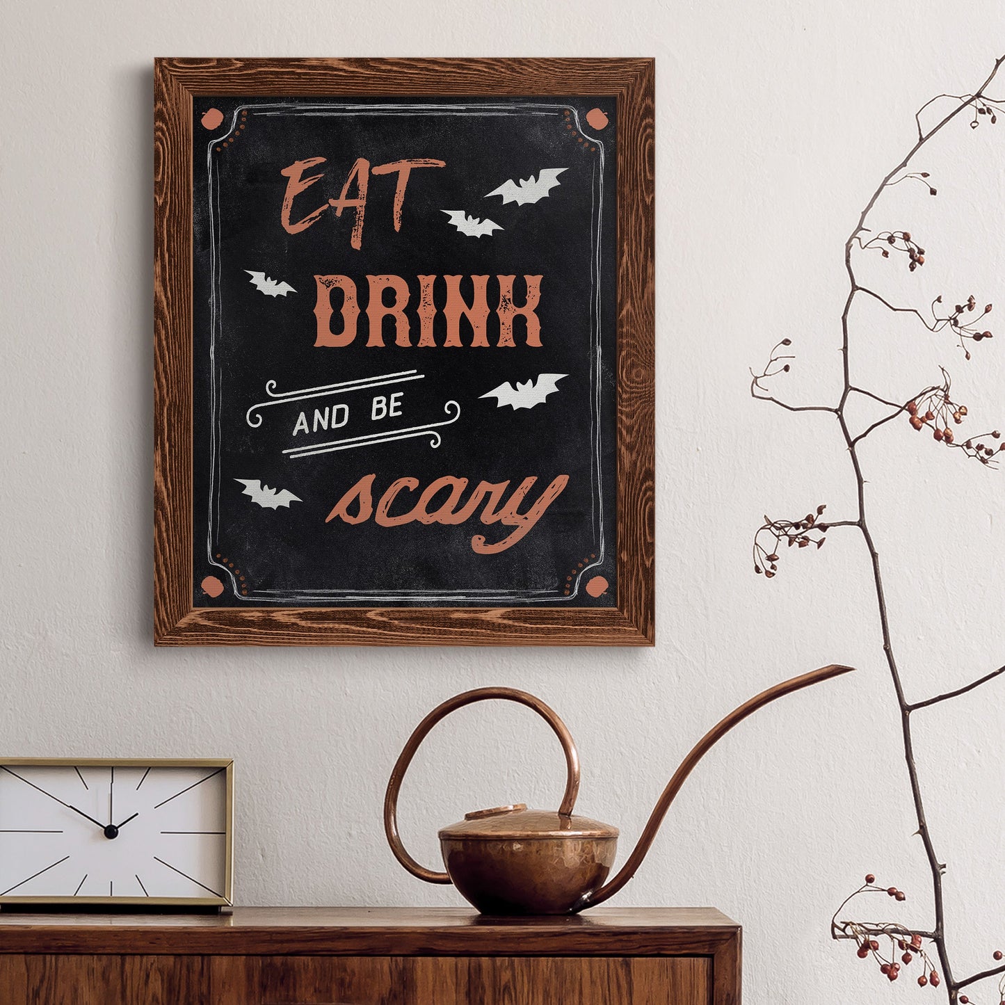 Be Scary - Barnwood Framed Canvas Print