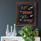 Be Scary - Barnwood Framed Canvas Print