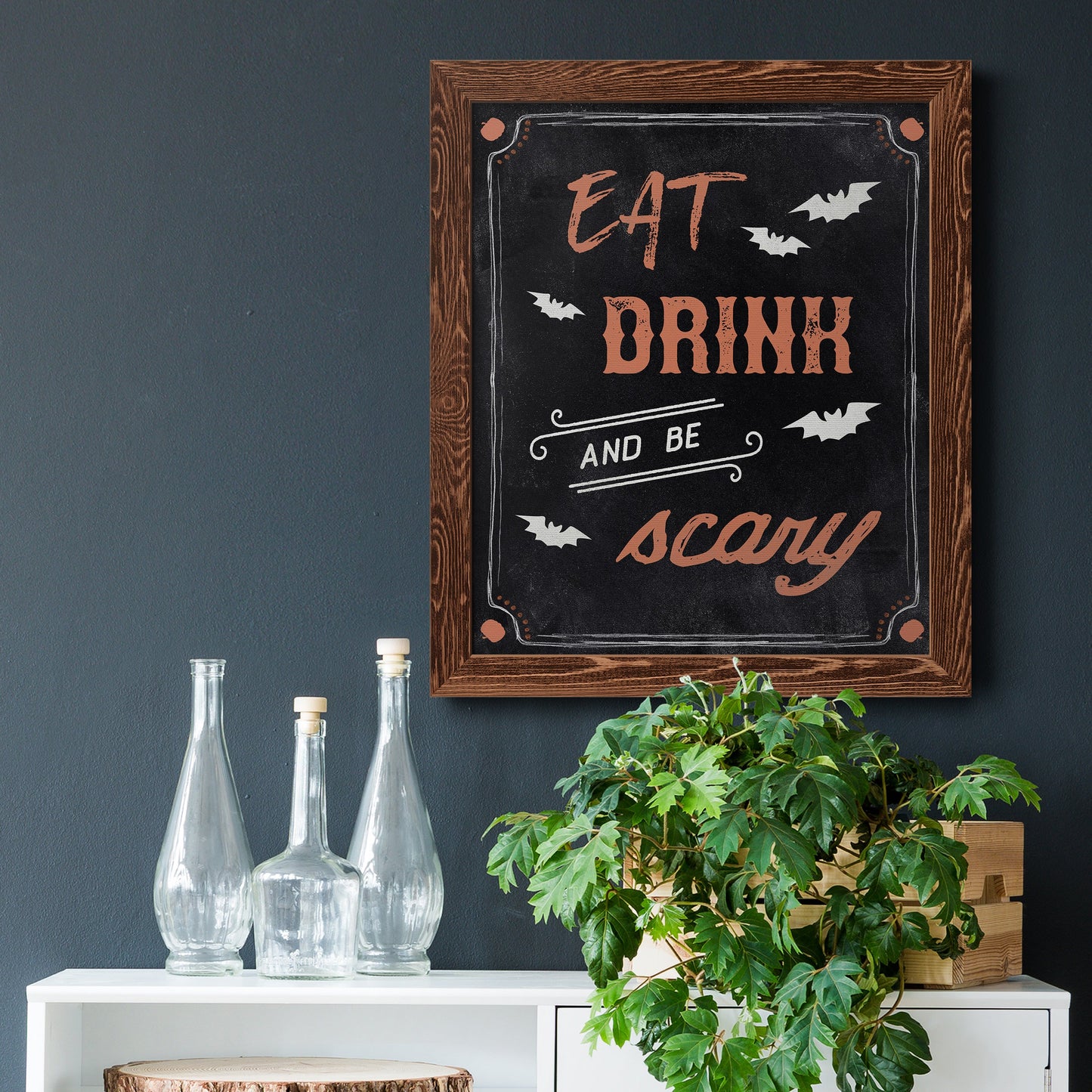 Be Scary - Barnwood Framed Canvas Print