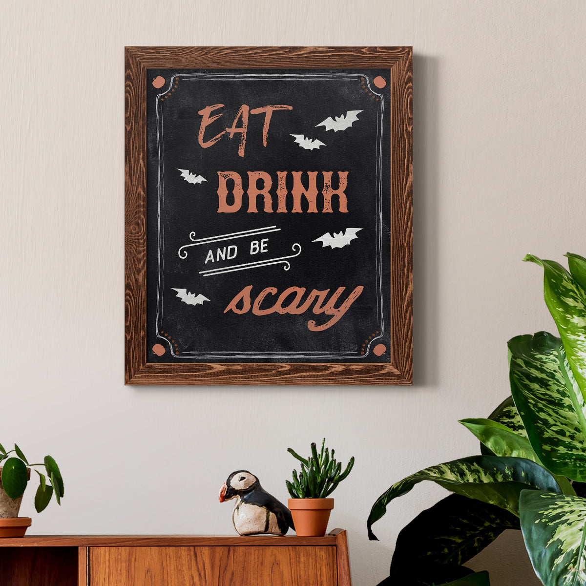 Be Scary - Barnwood Framed Canvas Print