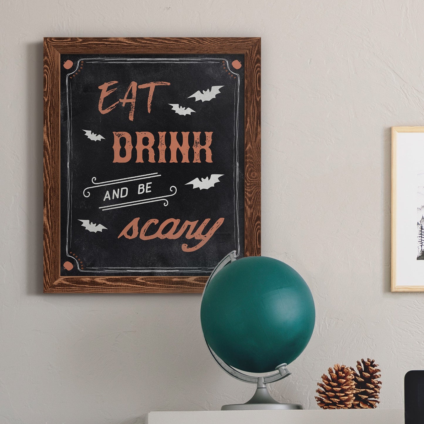 Be Scary - Barnwood Framed Canvas Print