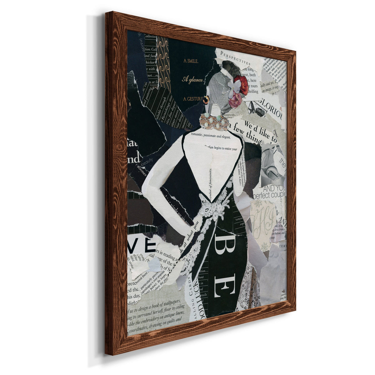 Fashion Mosaic II - Barnwood Framed Canvas Print