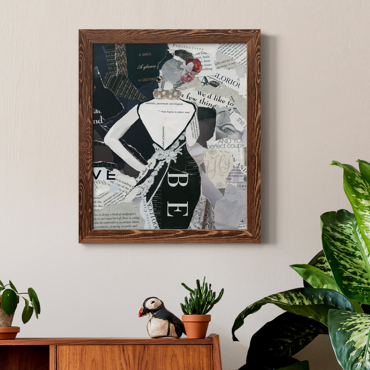 Fashion Mosaic II - Barnwood Framed Canvas Print