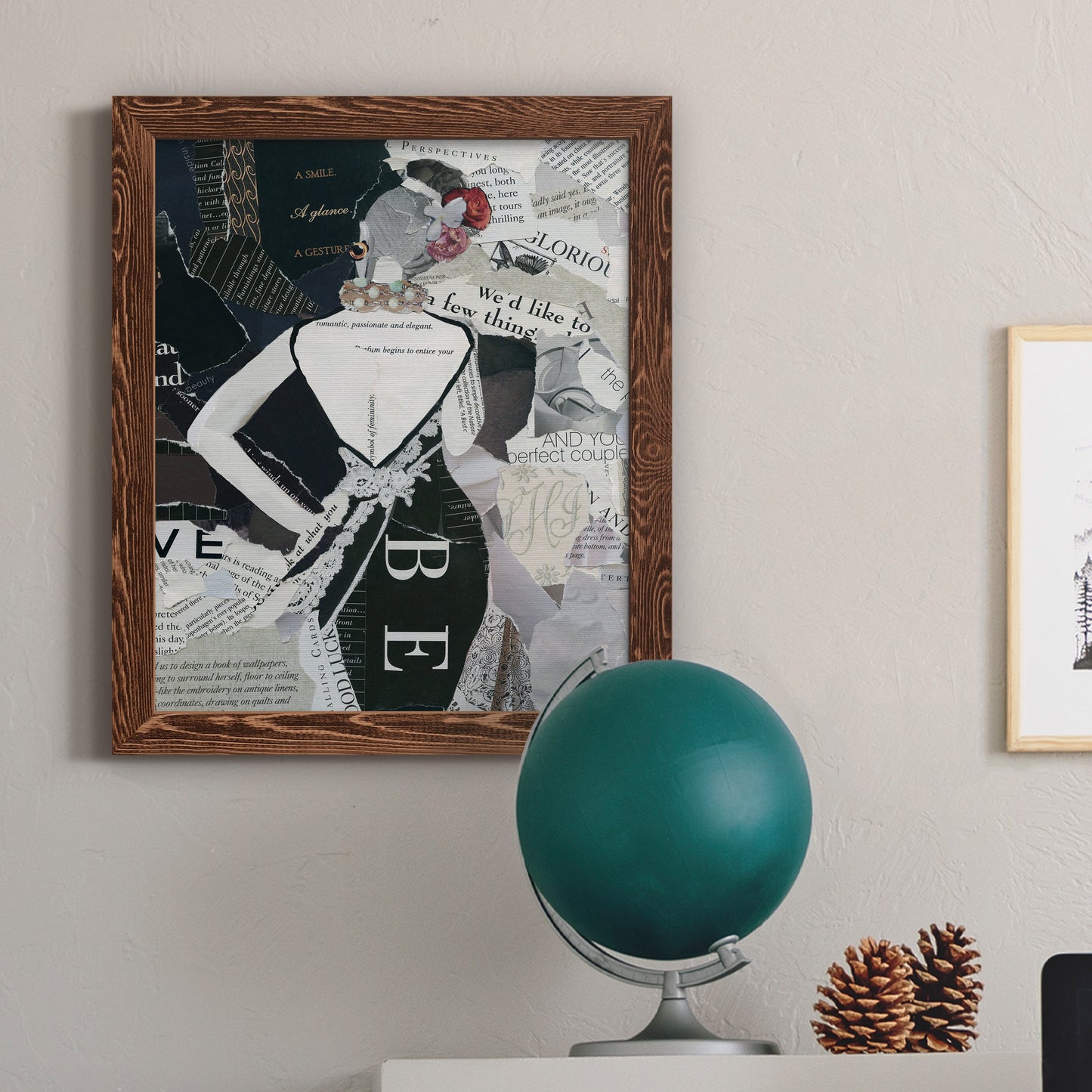 Fashion Mosaic II - Barnwood Framed Canvas Print