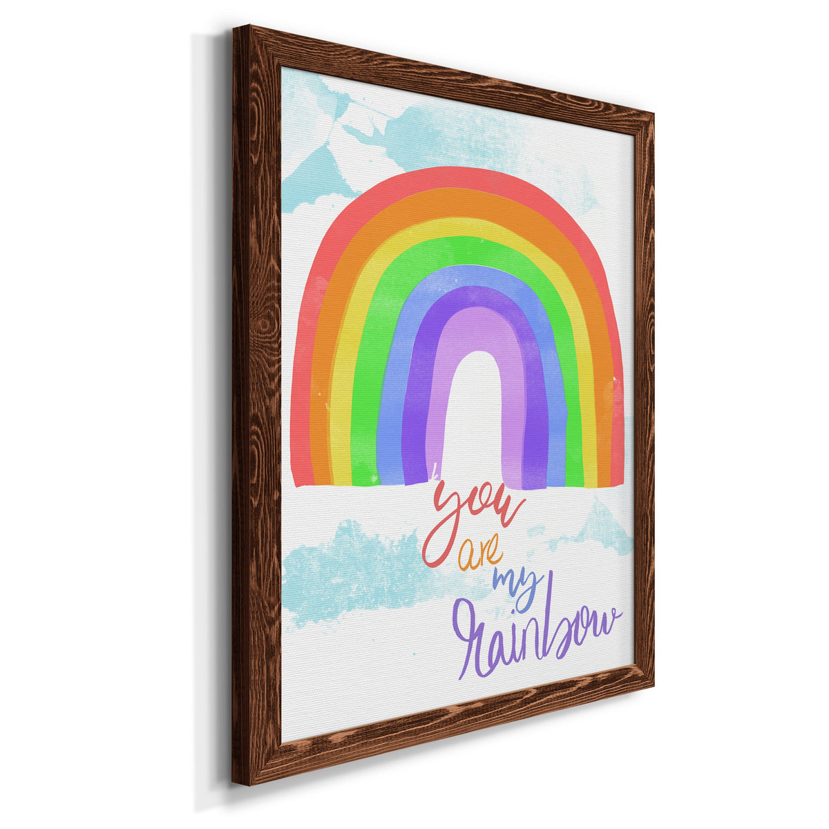 You Are My Rainbow - Barnwood Framed Canvas Print