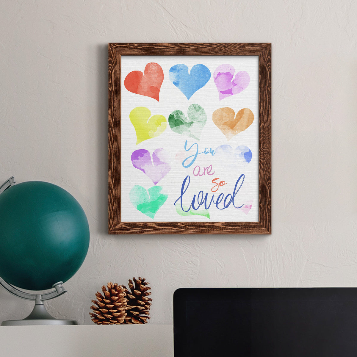 You Are So Loved - Barnwood Framed Canvas Print