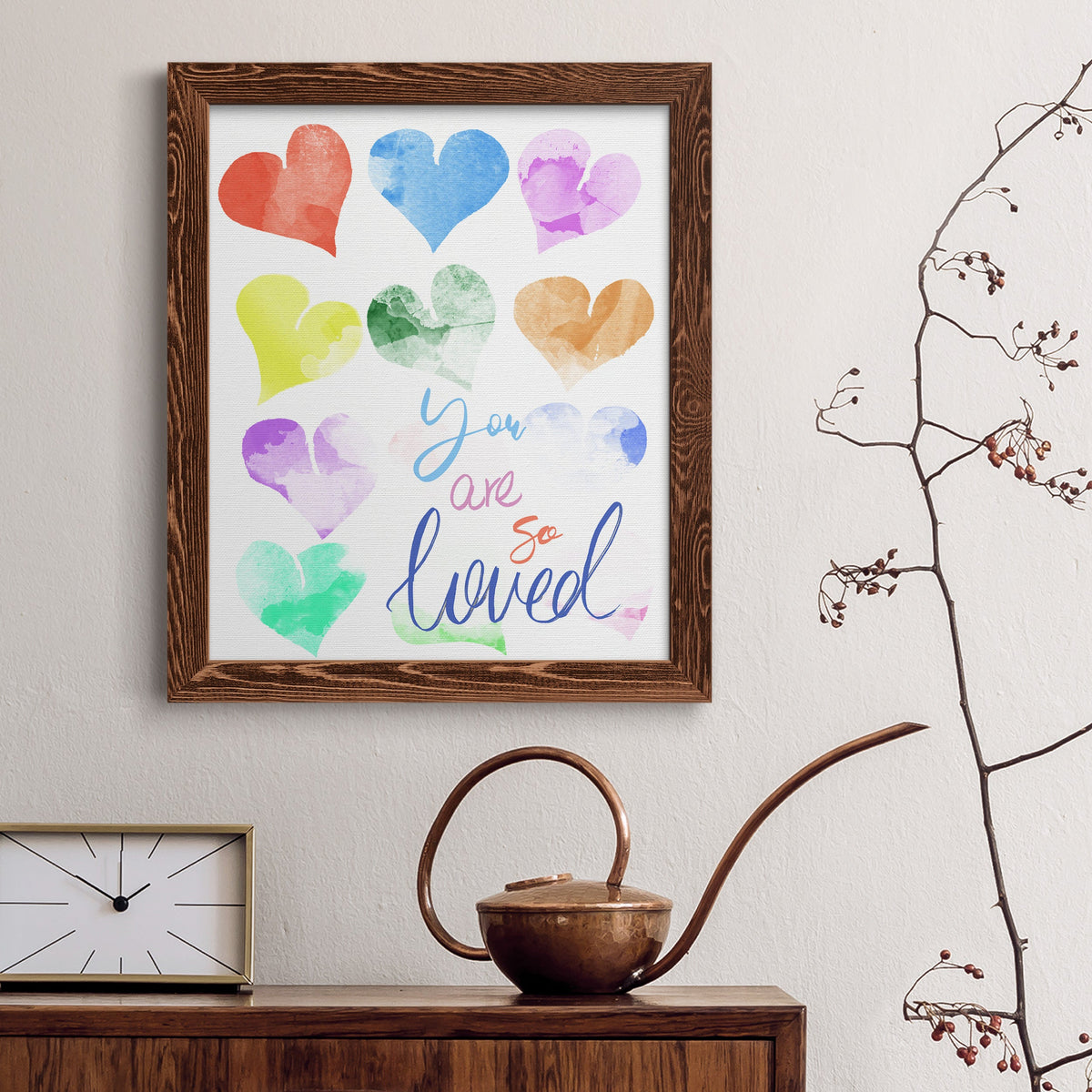 You Are So Loved - Barnwood Framed Canvas Print