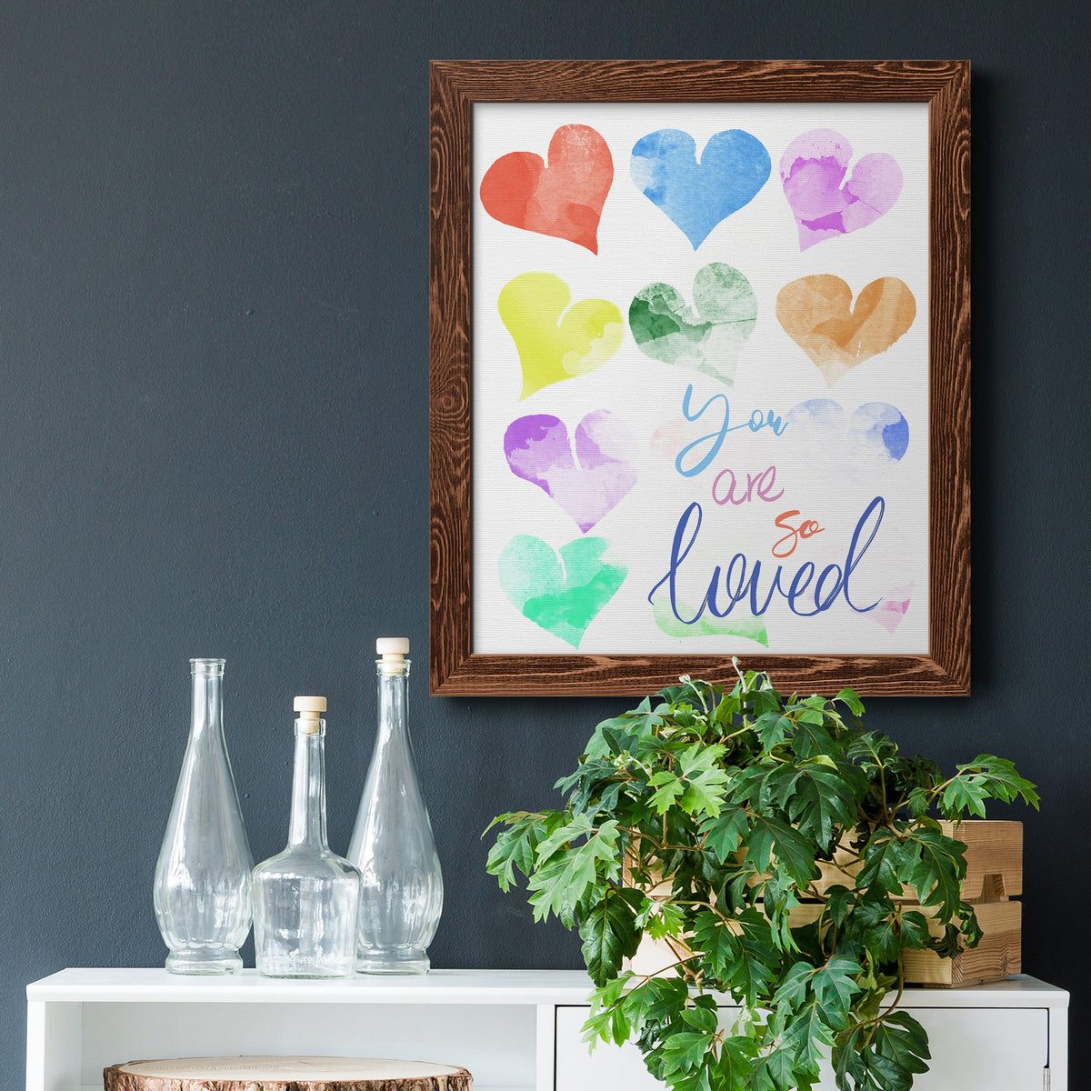 You Are So Loved - Barnwood Framed Canvas Print