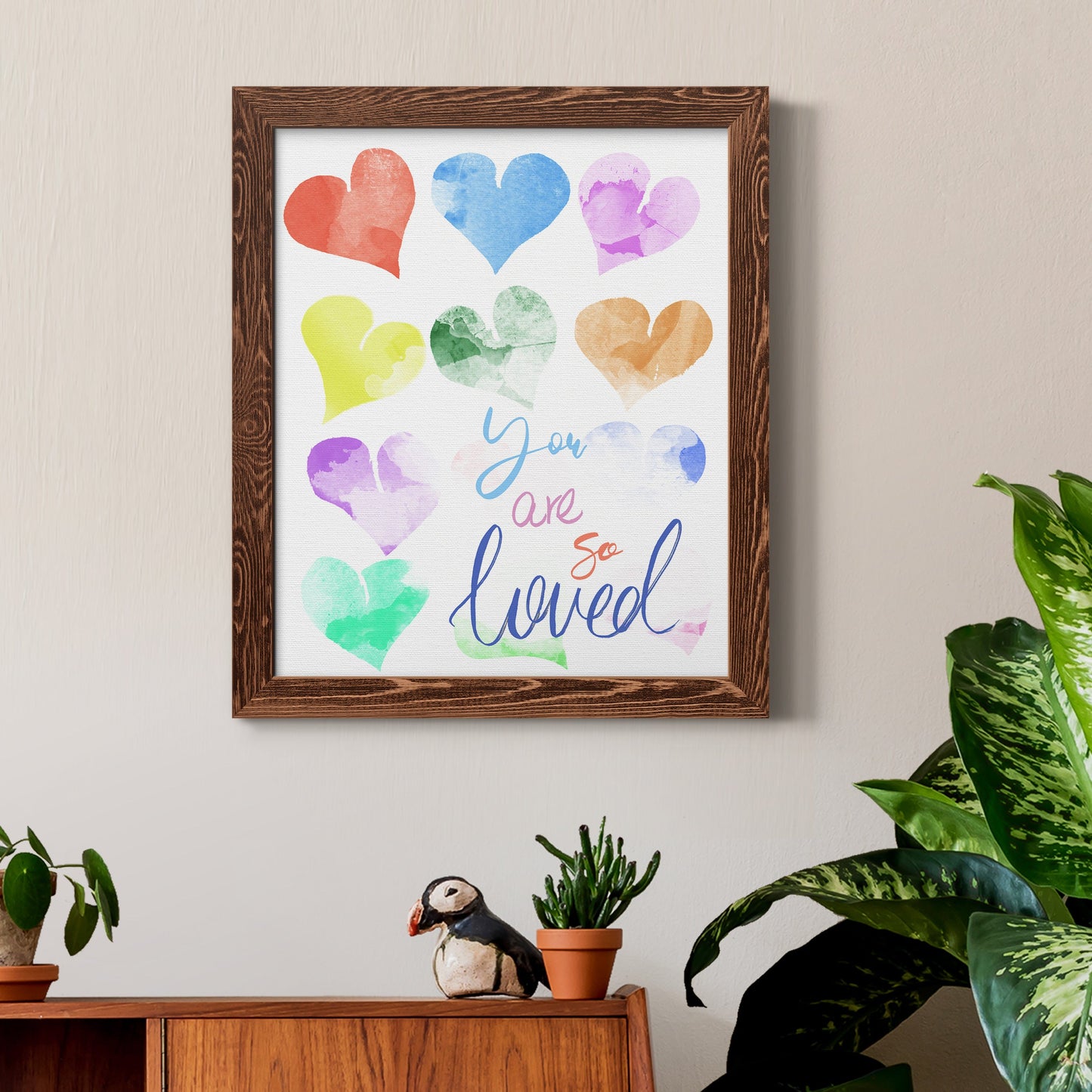 You Are So Loved - Barnwood Framed Canvas Print