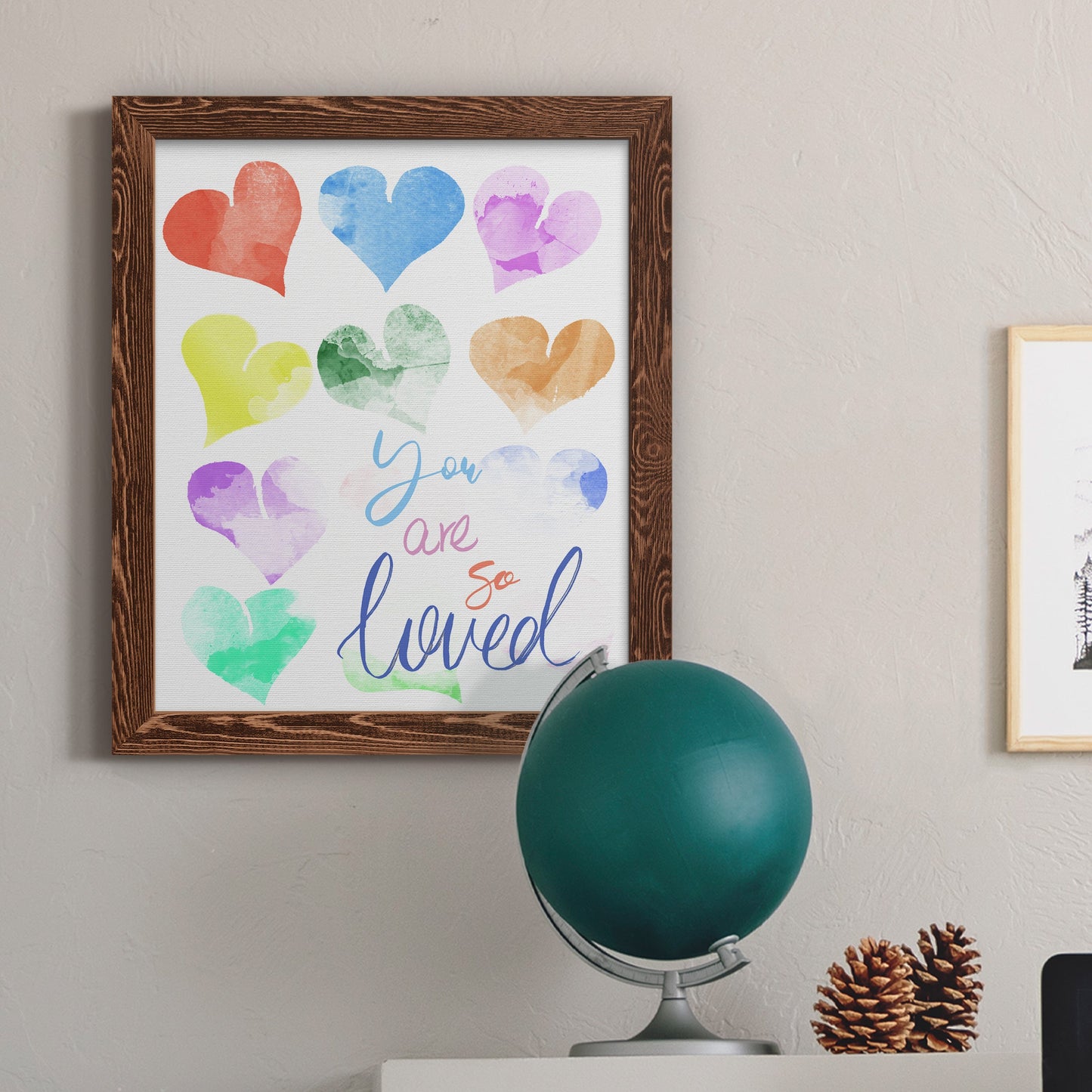 You Are So Loved - Barnwood Framed Canvas Print