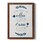 Coffee & Wine - Barnwood Framed Canvas Print