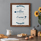 Coffee & Wine - Barnwood Framed Canvas Print