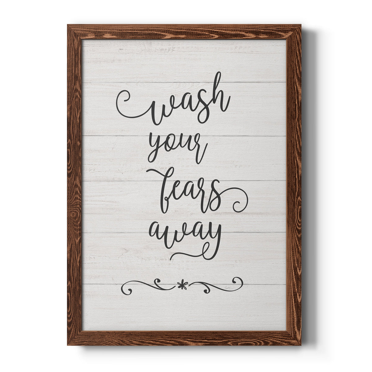 Wash Fears - Barnwood Framed Canvas Print