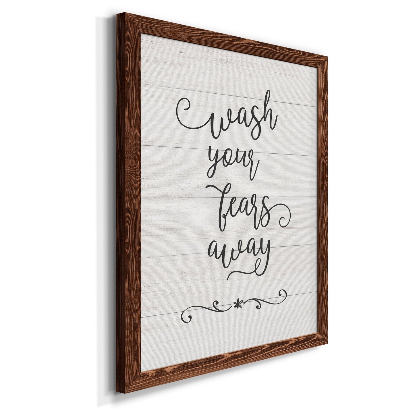 Wash Fears - Barnwood Framed Canvas Print