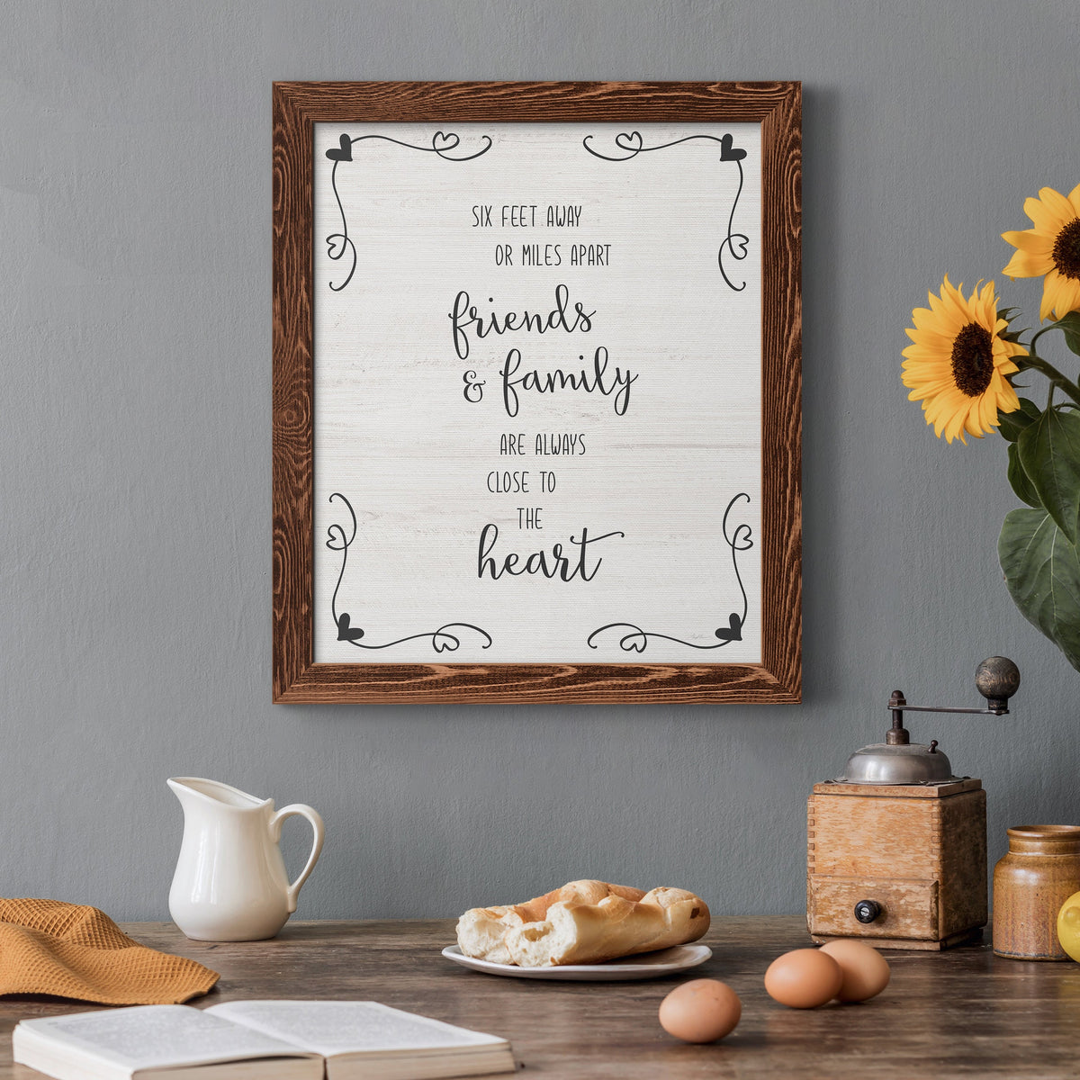 Six Feet - Barnwood Framed Canvas Print
