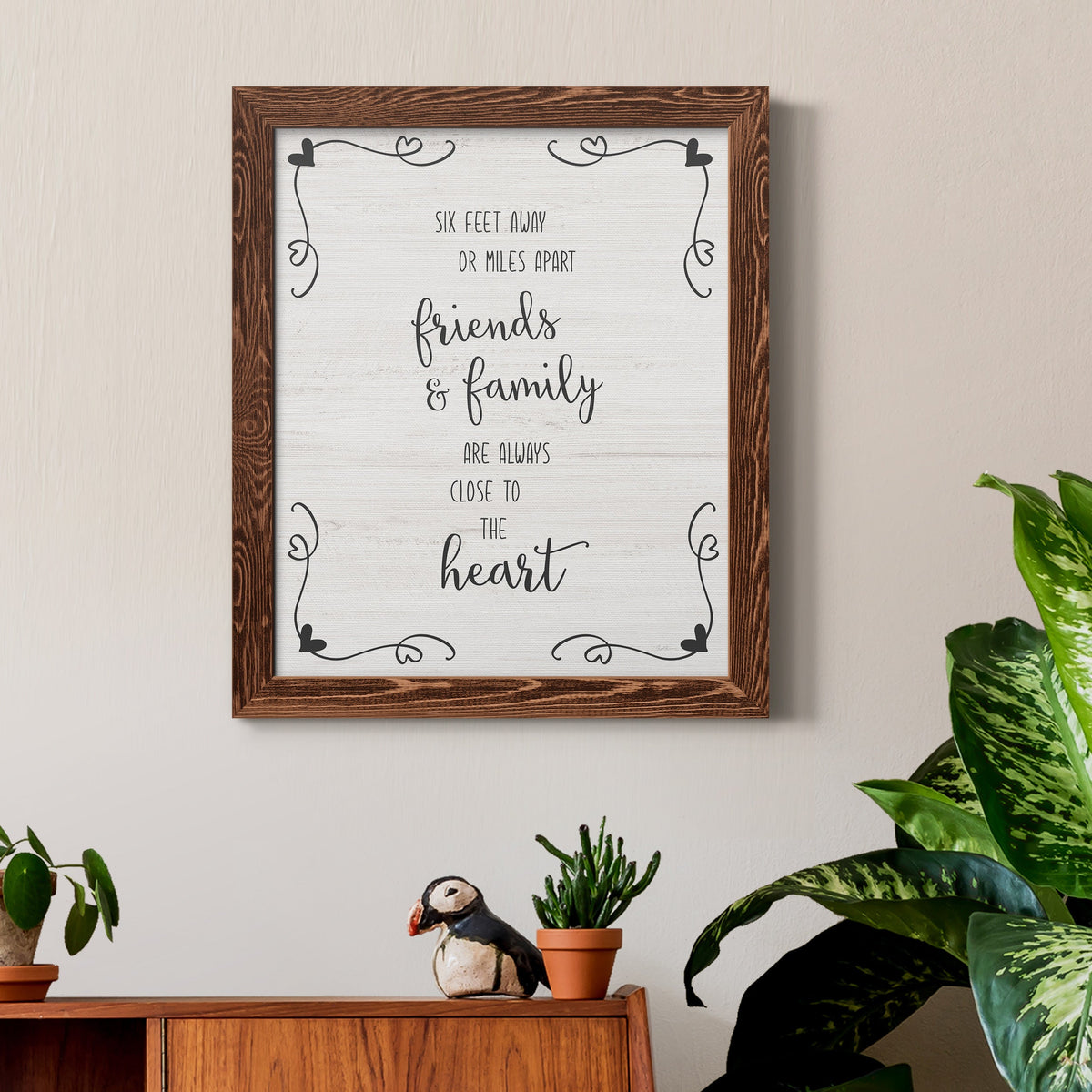 Six Feet - Barnwood Framed Canvas Print