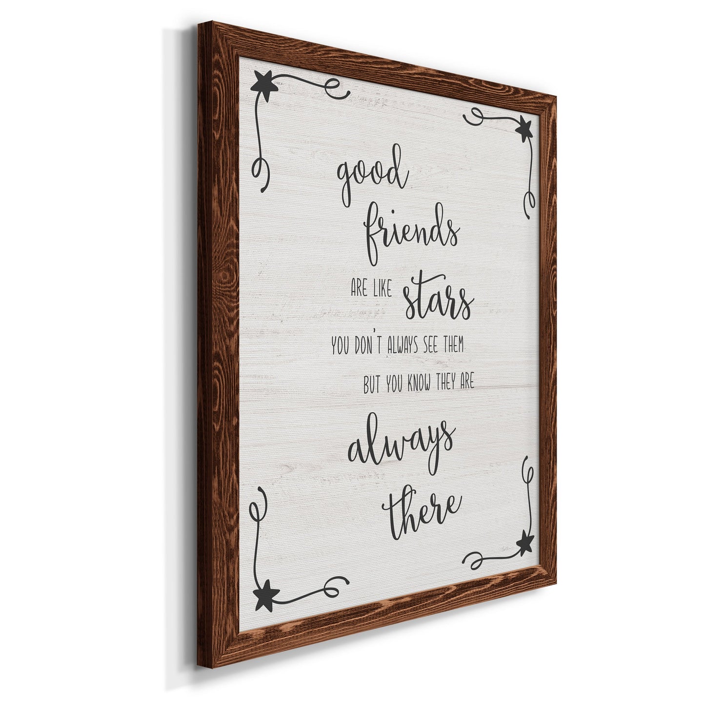 Always There - Barnwood Framed Canvas Print