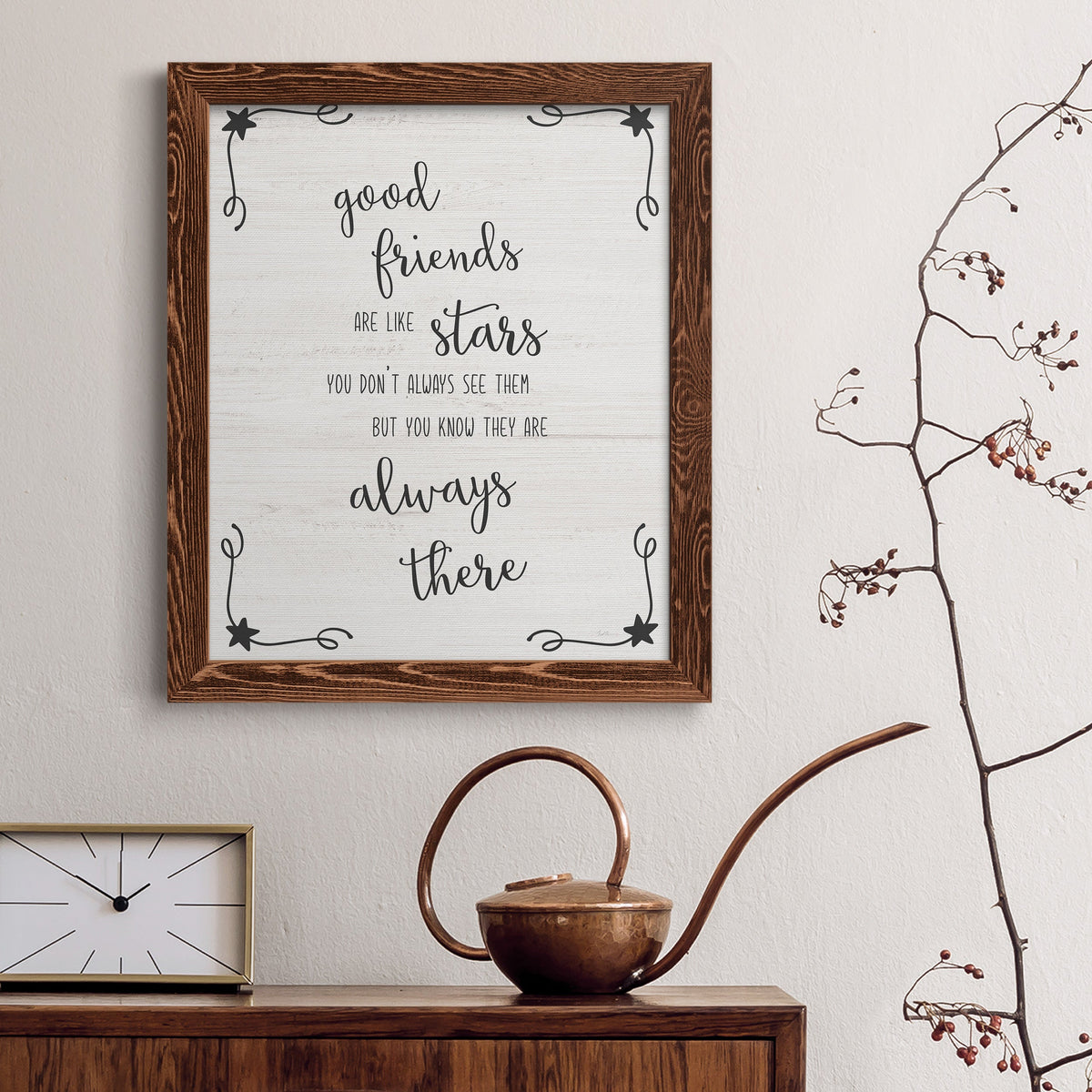 Always There - Barnwood Framed Canvas Print