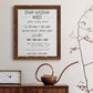 Stay Safe Rules - Barnwood Framed Canvas Print